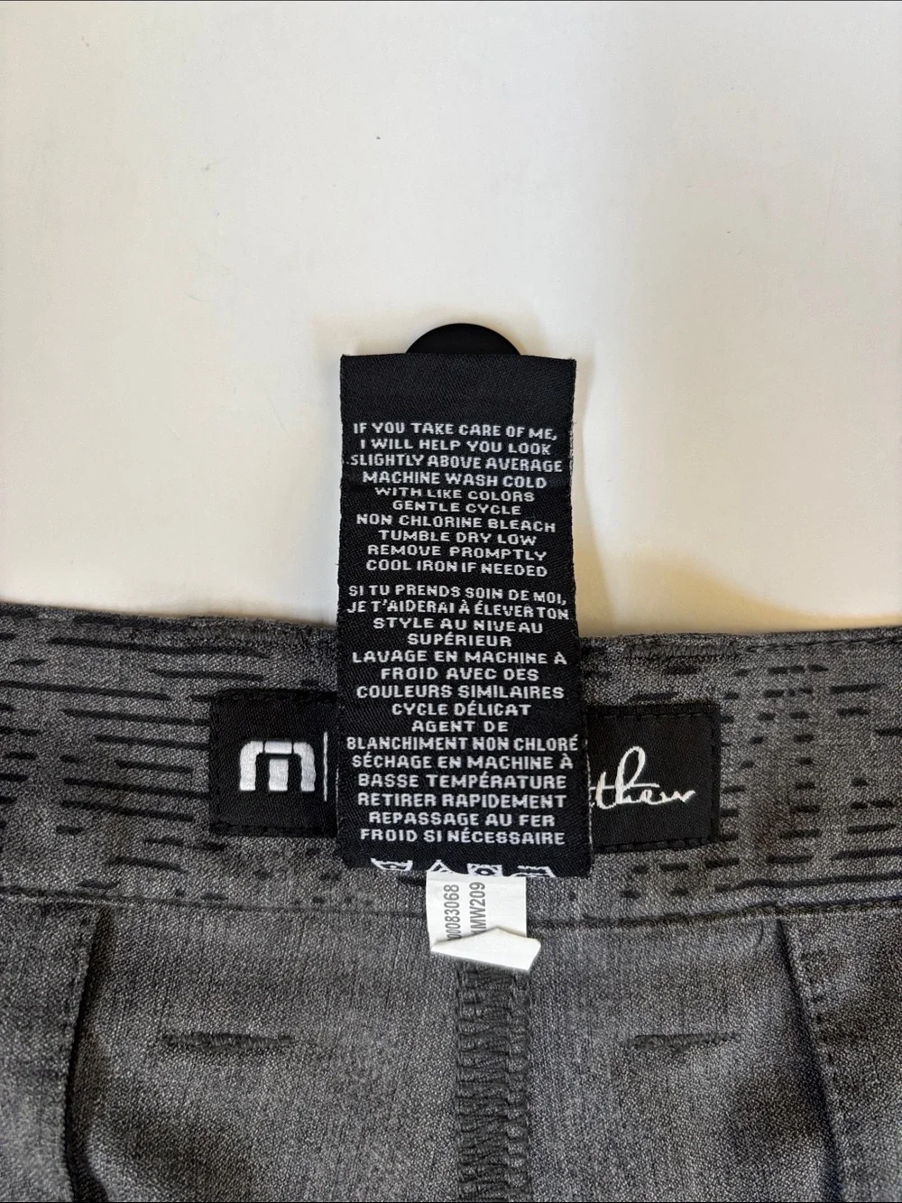 Travis Mathew Tropical Golf Performance Chino Shorts Comfort Travel Gray Mens 36